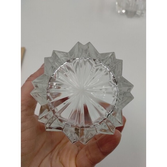 LOT Of 2—CROWN ROYAL Starburst White Cursive Logo Rocks Glasses ITALY Vintage - Picture 3 of 8